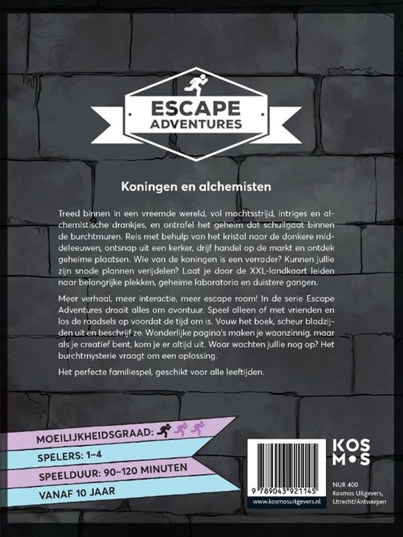 Escape Adventures: Von Königen und Alchemisten parte posterior de la caja