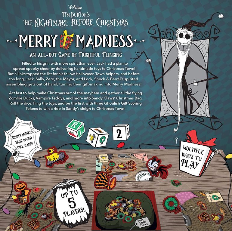 Disney Tim Burton’s The Nightmare Before Christmas: Merry Madness back of the box