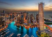 Dubaï Marina de nuit