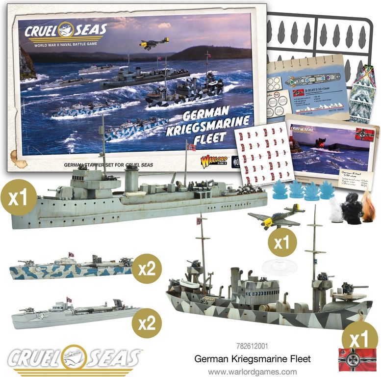 Cruel Seas: German Kriegsmarine Fleet componenti