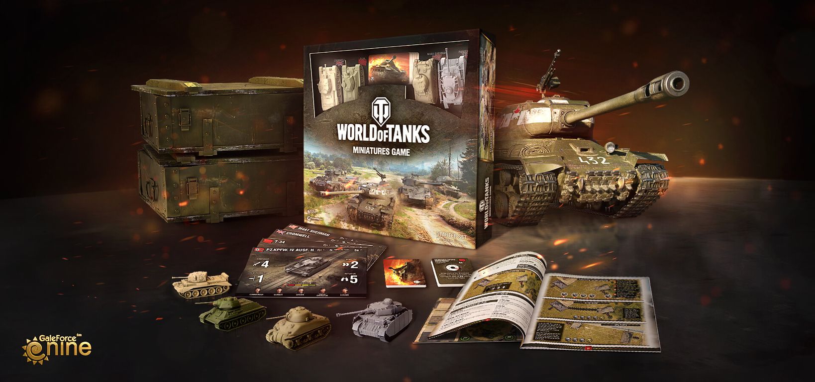 World of Tanks: Le Jeu de Figurines – Starter Set composants