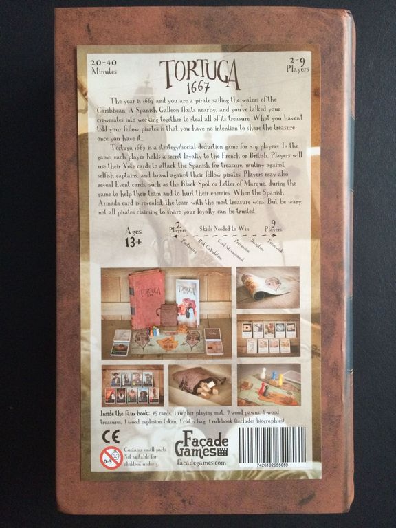 Tortuga 1667 back of the box