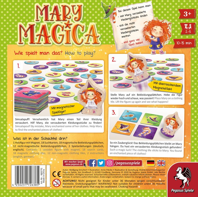 Mary Magica back of the box
