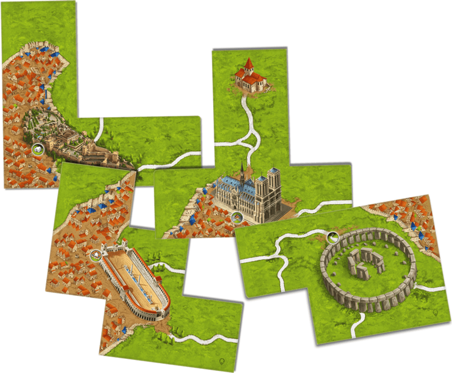Carcassonne: The Wonders of Humanity tiles