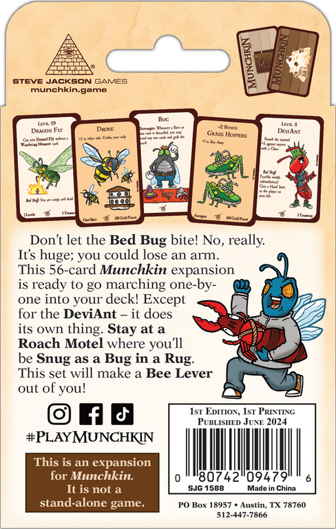 Munchkin The Floor is Larva parte posterior de la caja