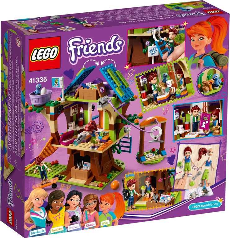 LEGO® Friends Mia's Boomhut achterkant van de doos