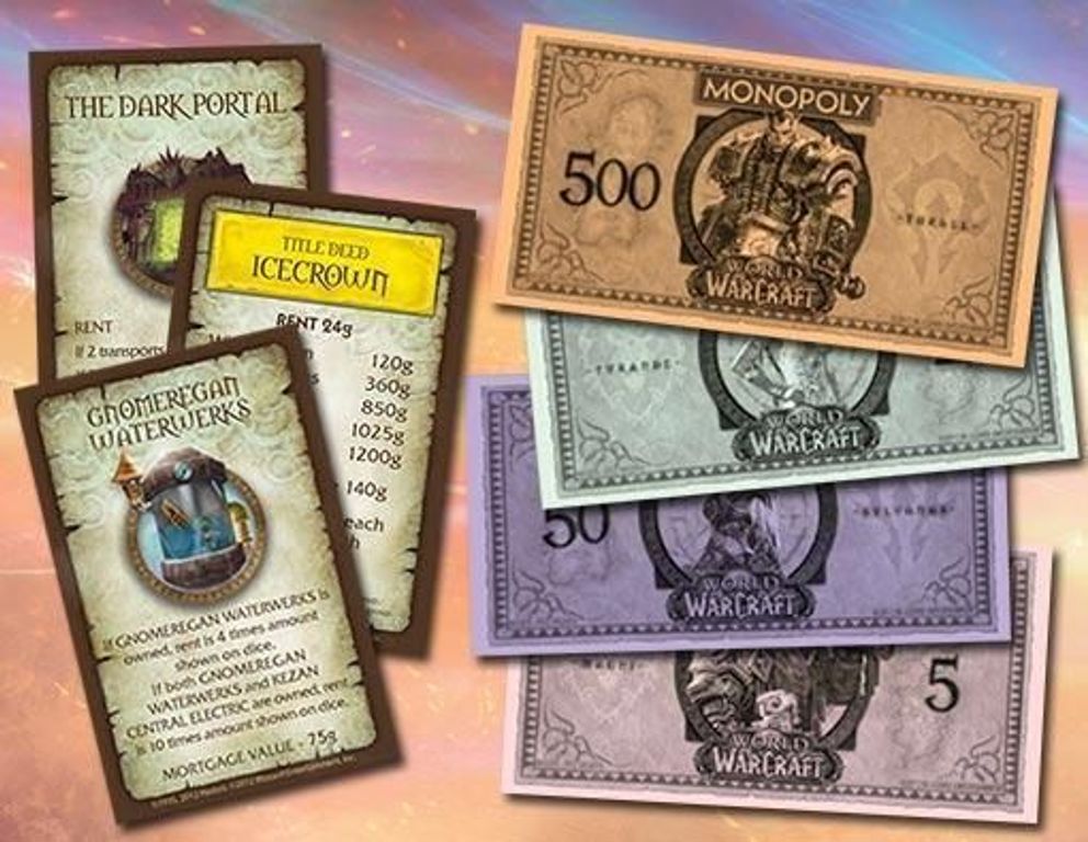 Monopoly World of Warcraft cartes