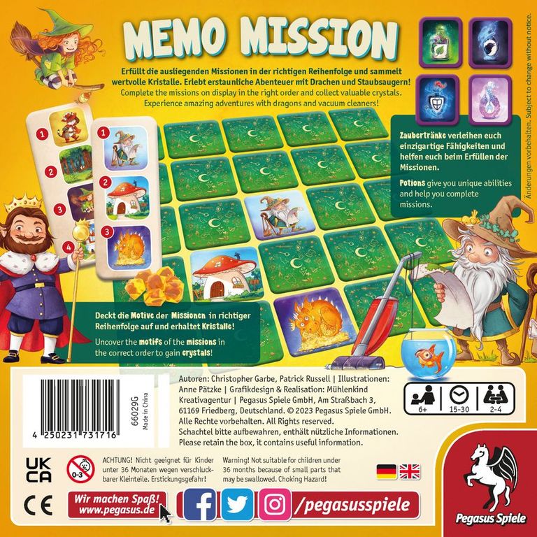 Memo Mission dos de la boîte