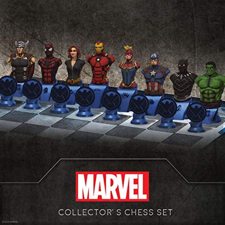 Marvel Collector's Chess Set components