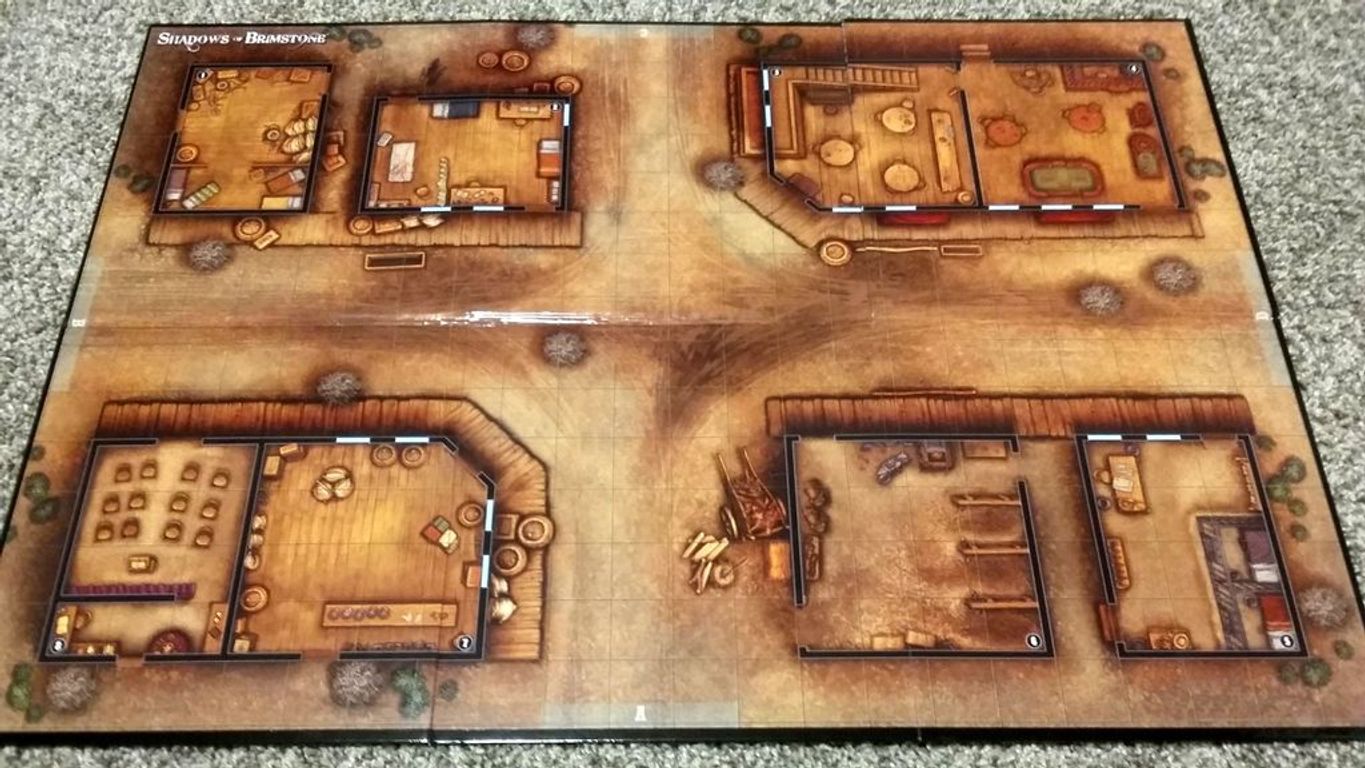 Shadows of Brimstone: Frontier Town Expansion game board