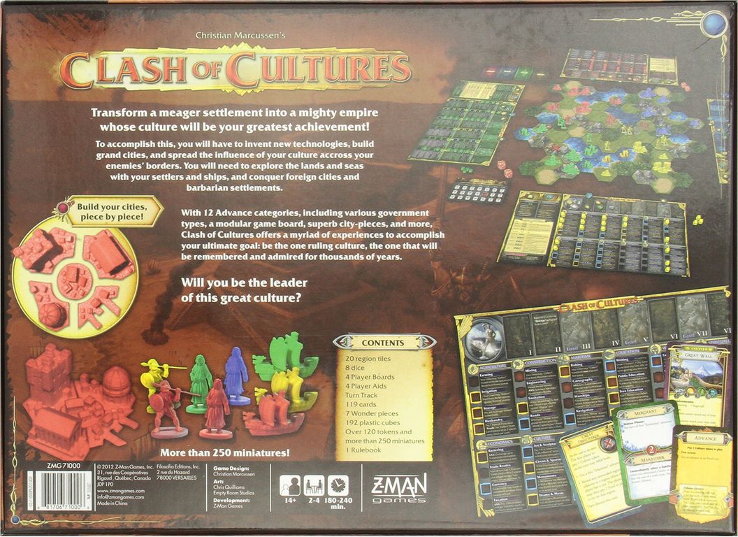 Clash of Cultures parte posterior de la caja