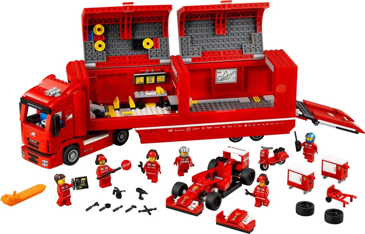 LEGO® Speed Champions F14 T & Scuderia Ferrari Truck components