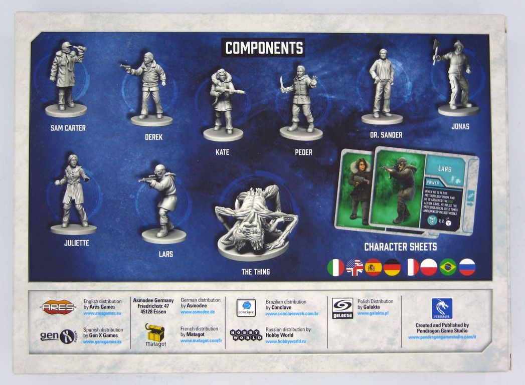 The Thing: Norwegian Miniatures Set back of the box