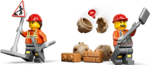 LEGO® City Yellow Backhoe Loader minifigures