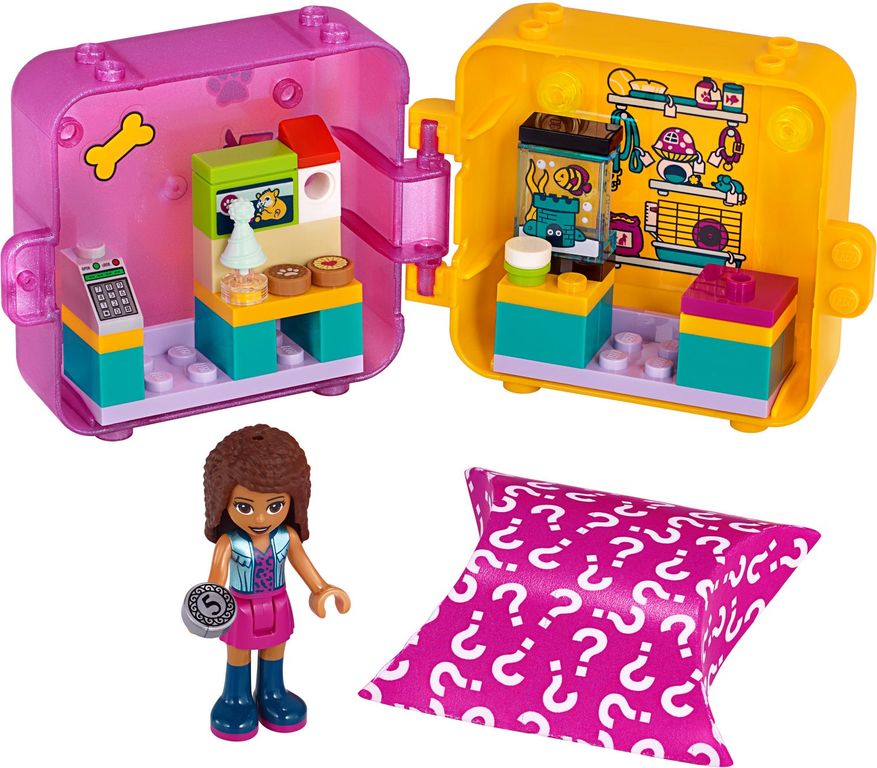 LEGO® Friends Andrea's Shopping Play Cube components