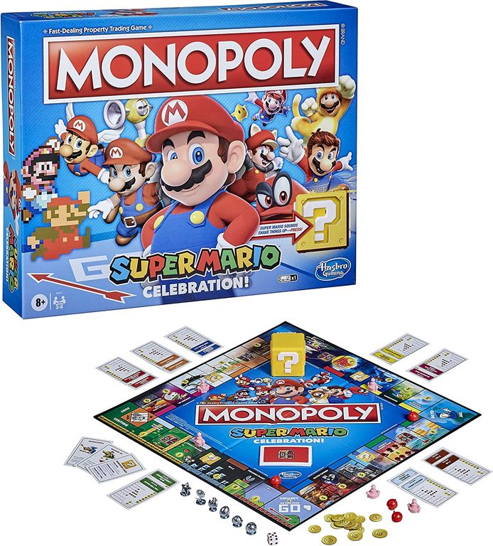 Monopoly Super Mario Celebration Edition components