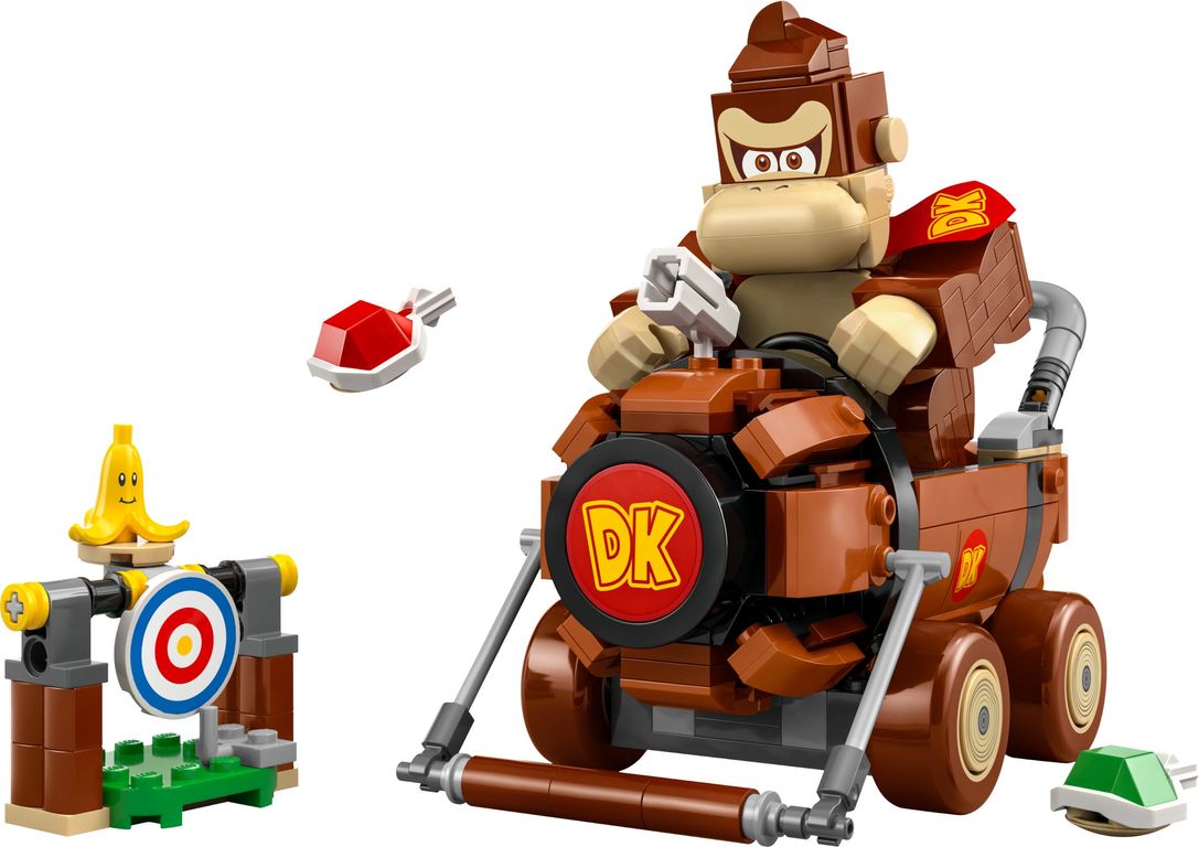 LEGO® Super Mario™ Mario Kart: Donkey Kong e Maxibarile DK componenti