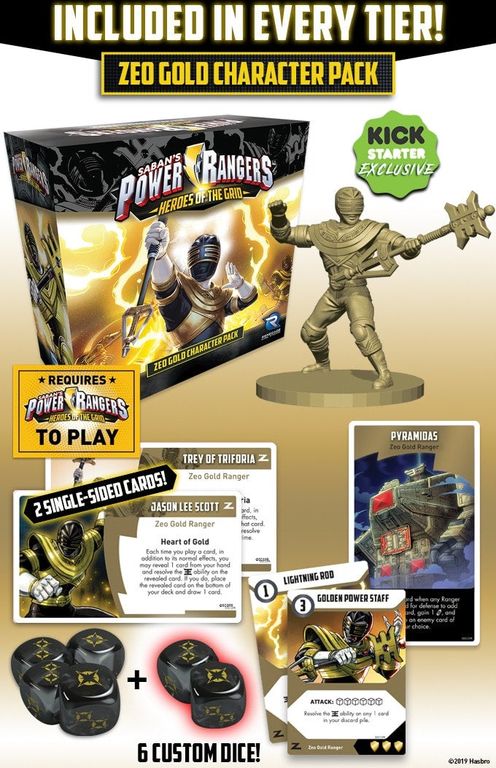 Power Rangers: Heroes of the Grid – Zeo Gold Character Pack componenti