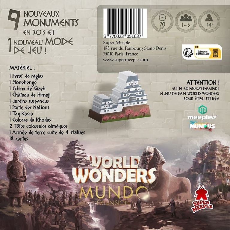 World Wonders: Mundo Extension dos de la boîte