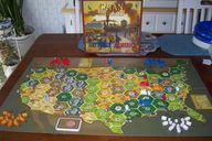 Catan Histories: Settlers of America - Trails to Rails components