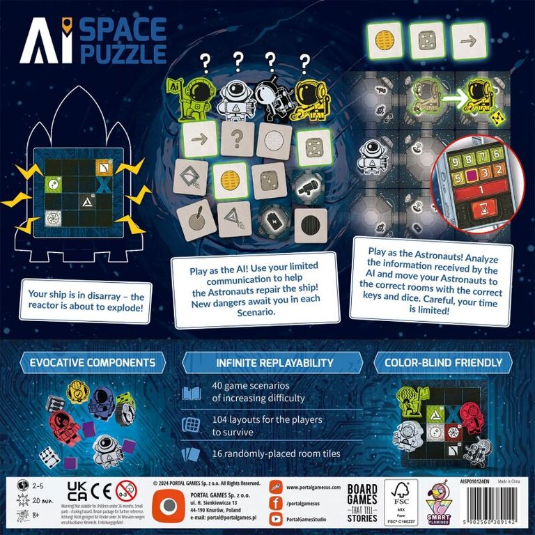 AI Space Puzzle back of the box