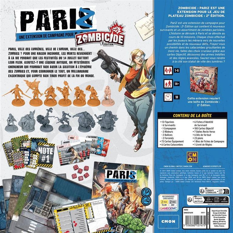 Zombicide (2nd Edition): Pariz dos de la boîte