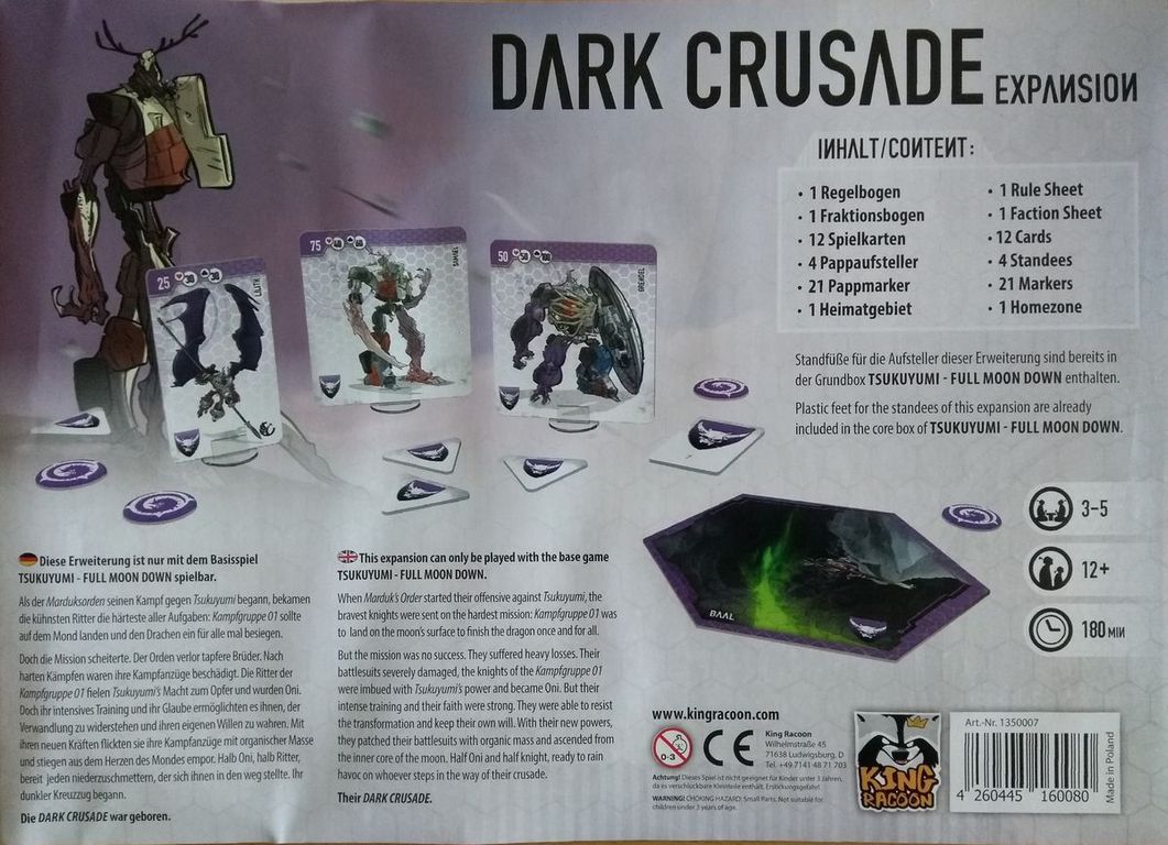 Tsukuyumi: Full Moon Down – Dark Crusade parte posterior de la caja