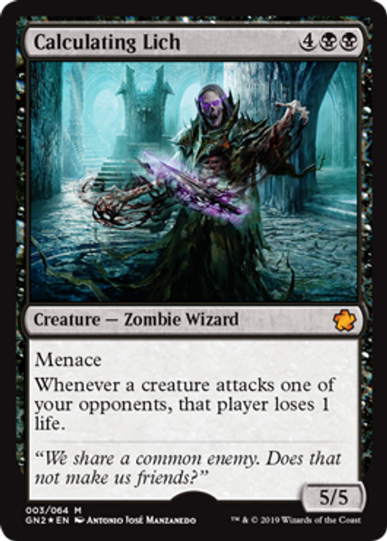 Magic Game Night 2019 Calculating Lich karte