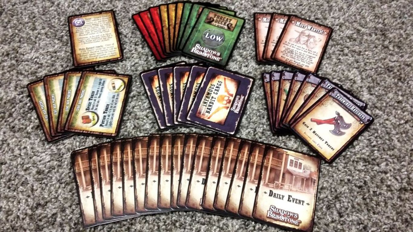 Shadows of Brimstone: Frontier Town Expansion cards