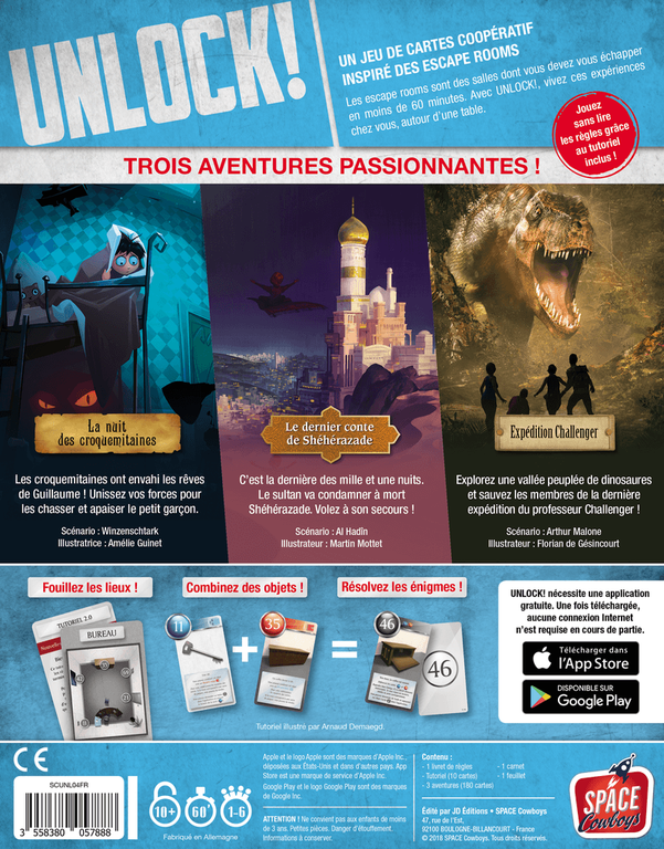 Unlock! Exotic Adventures parte posterior de la caja