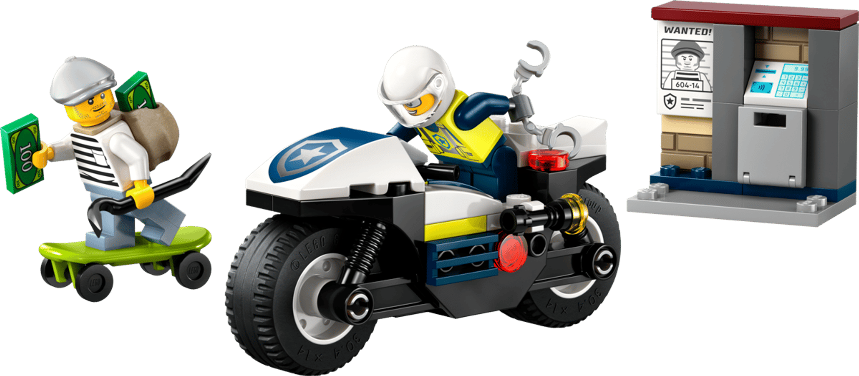 LEGO® City Police Motorcycle Chase components