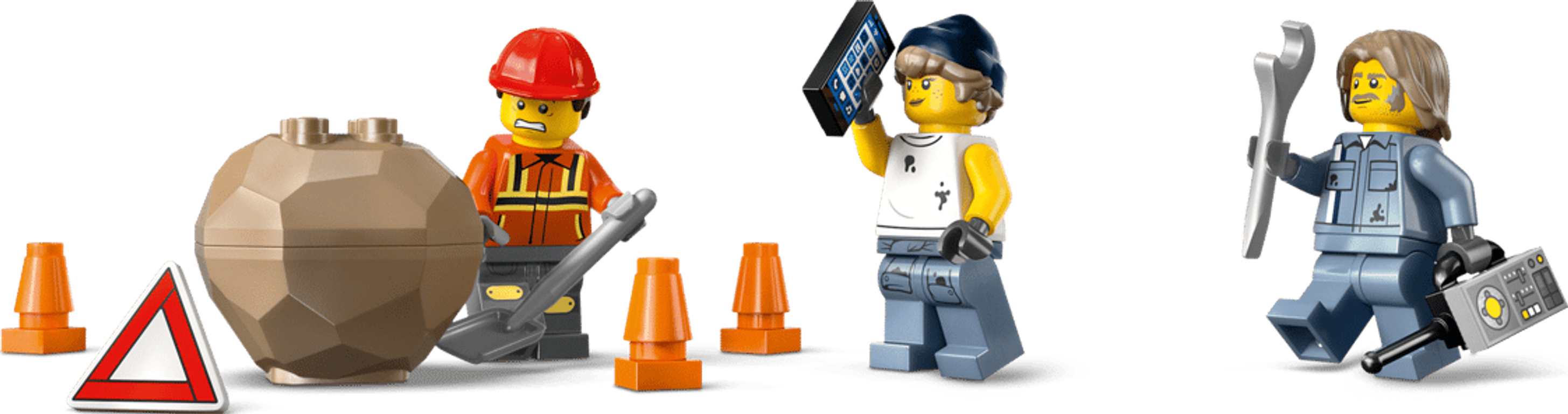 LEGO® City Heavy-Duty Recovery Tow Truck with Crane minifigures