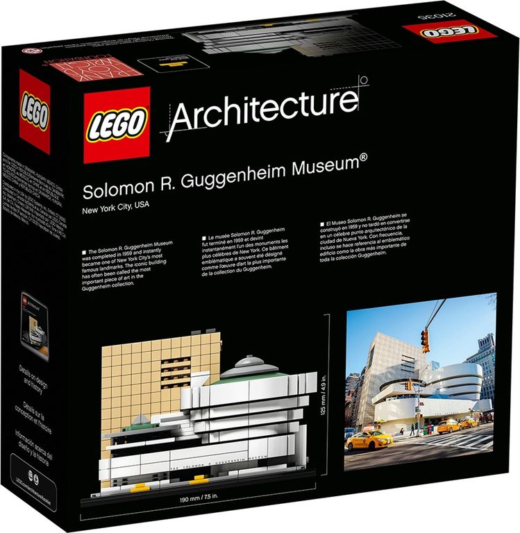 LEGO® Architecture Solomon R. Guggenheim Museum® rückseite der box