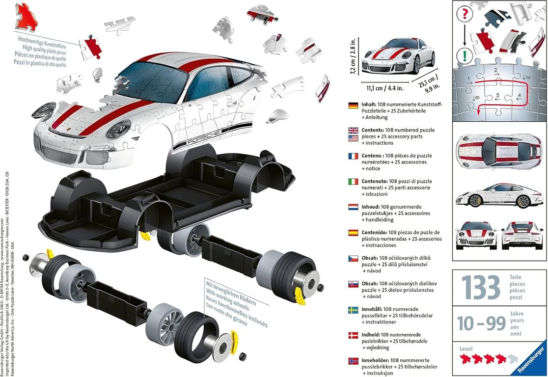 Porsche 911R back of the box