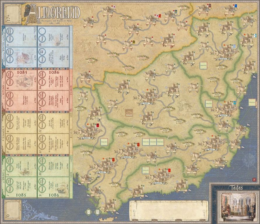 Almoravid: Reconquista and Riposte in Spain, 1085-1086 game board