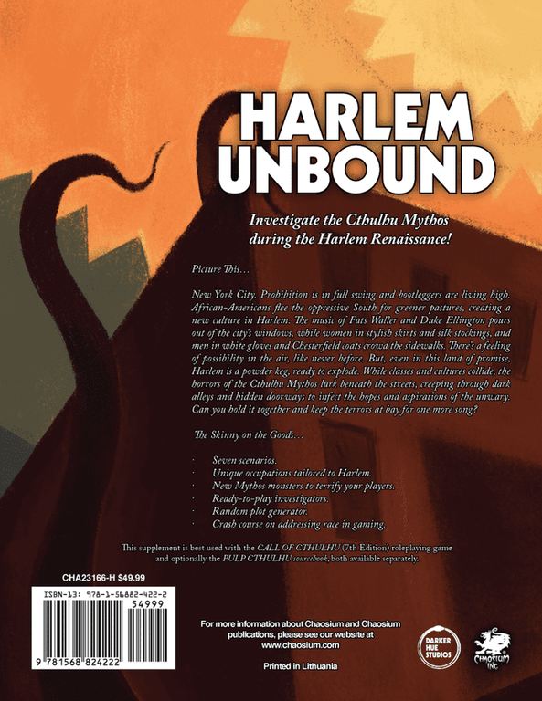 Harlem Unbound (2nd Edition) rückseite der box