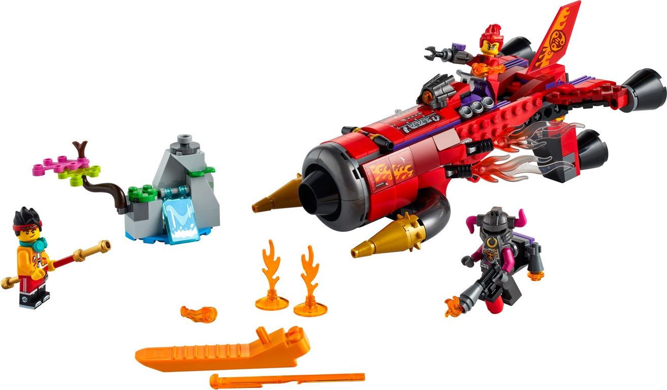 LEGO® Monkie Kid Red Son's Inferno Jet components