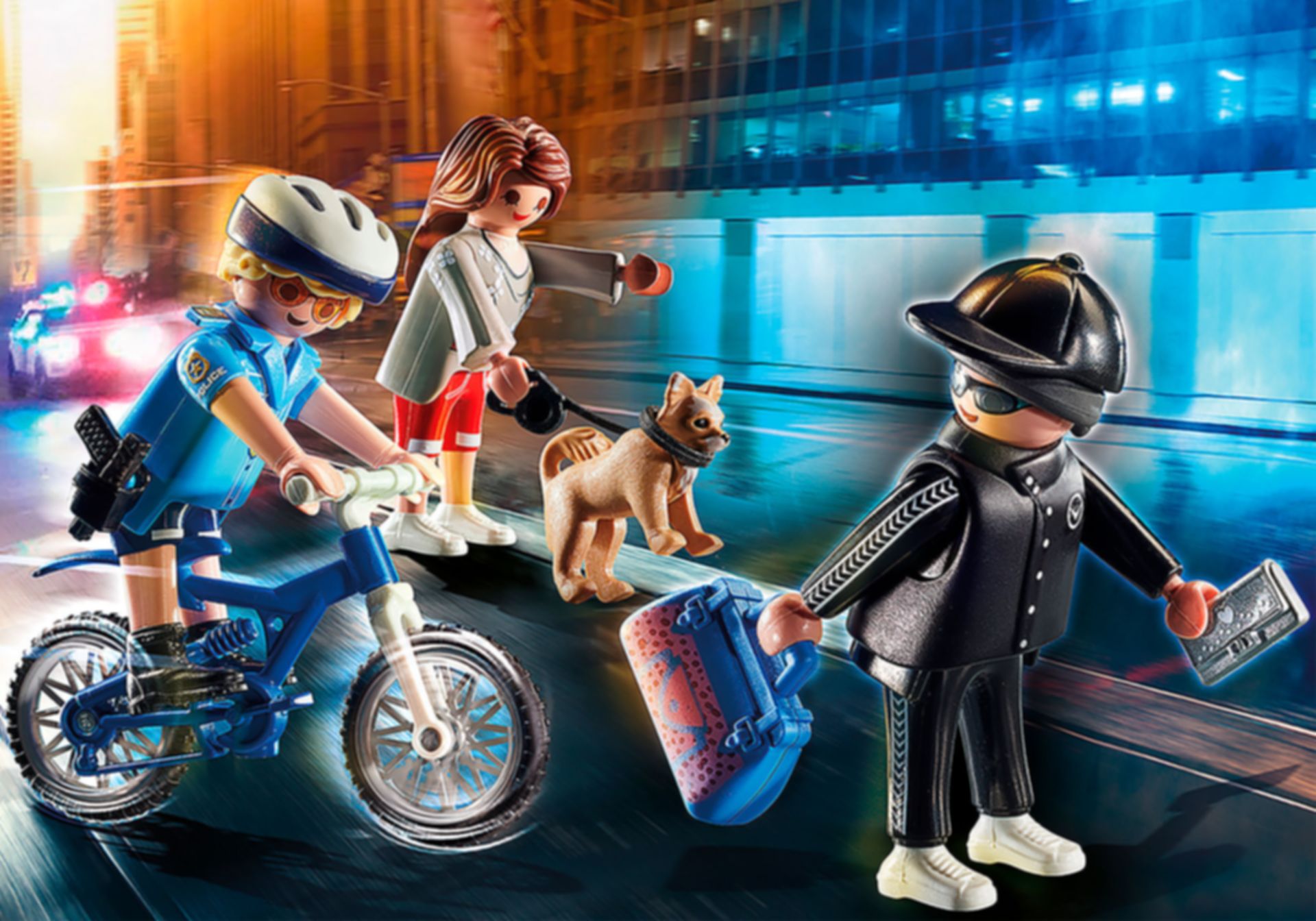 Playmobil® City Action Politiefiets: achtervolging van de zakkenroller