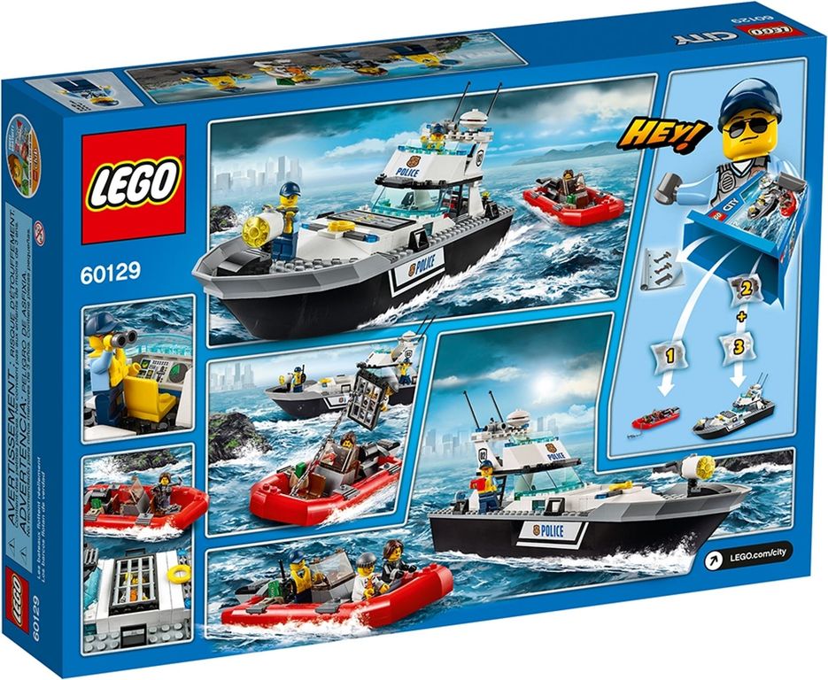 LEGO® City Police Patrol Boat back of the box