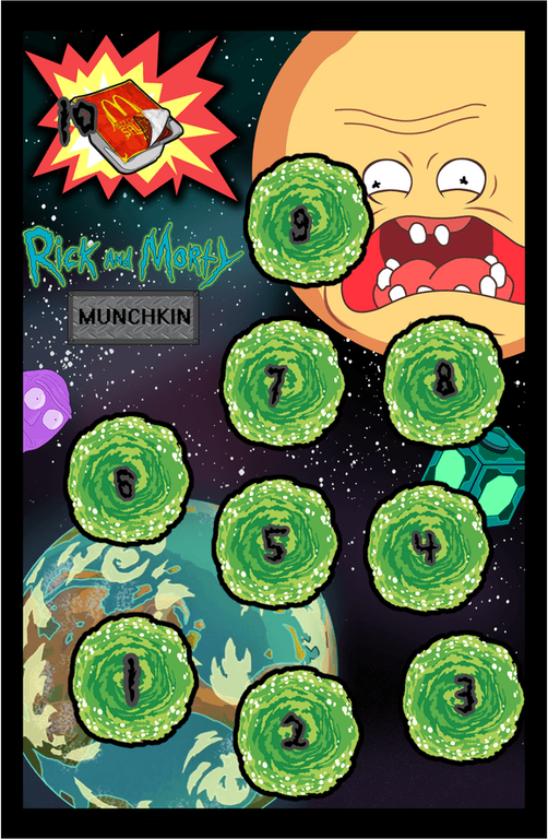Munchkin: Rick & Morty game board