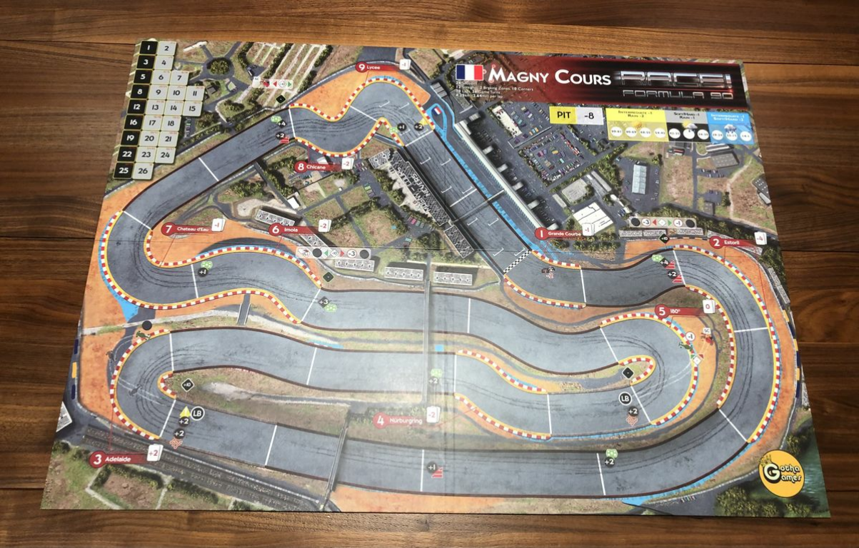 Race! Formula 90: Expansion #3 game board