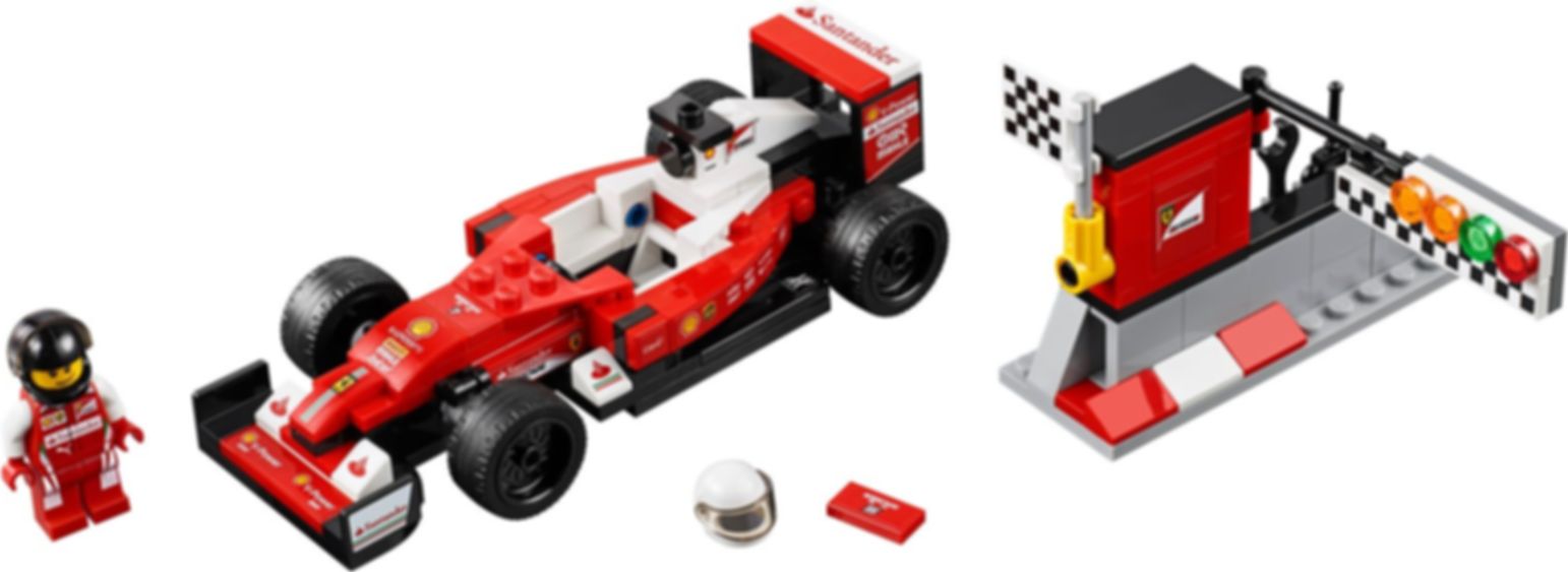 LEGO® Speed Champions Scuderia Ferrari SF16-H components