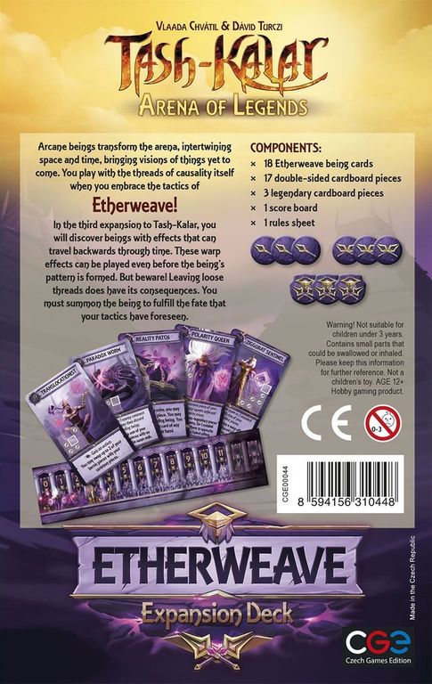 Tash-Kalar: Arena of Legends - Etherweave back of the box