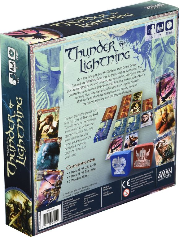 Thunder & Lightning parte posterior de la caja