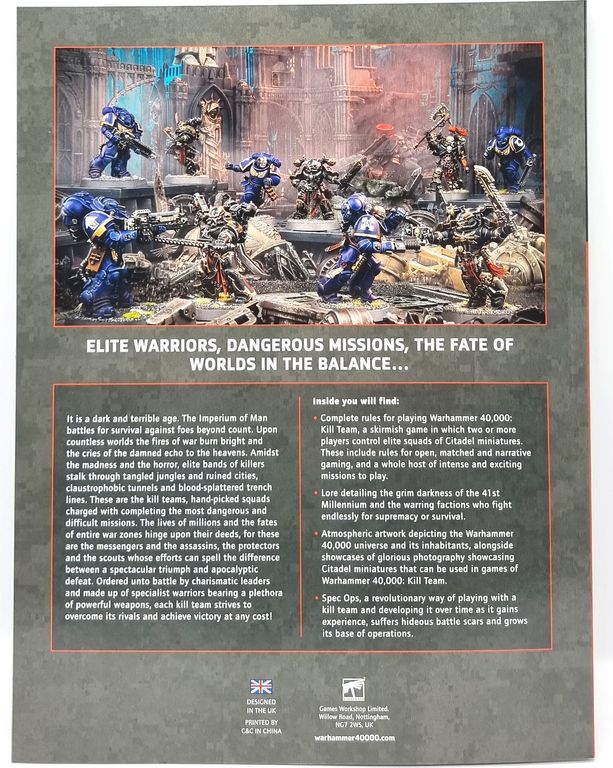 Warhammer 40,000: Kill Team dos de la boîte