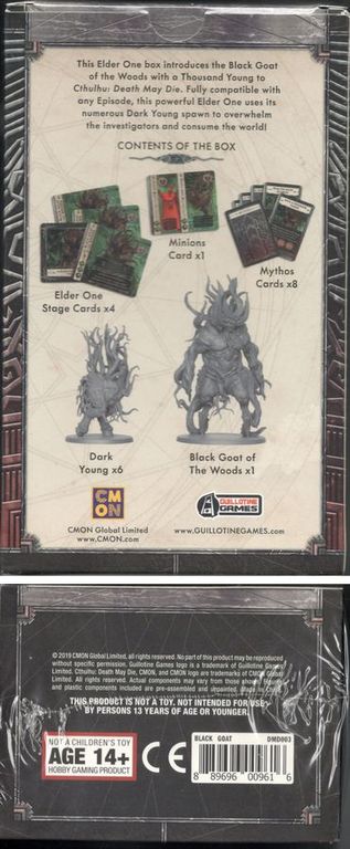 Cthulhu: Death May Die – Black Goat of the Woods back of the box