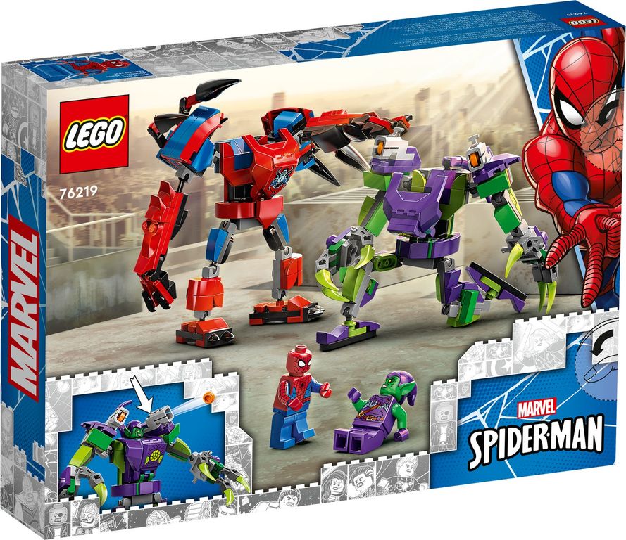 LEGO® Marvel Spider-Man & Green Goblin Mech Battle back of the box