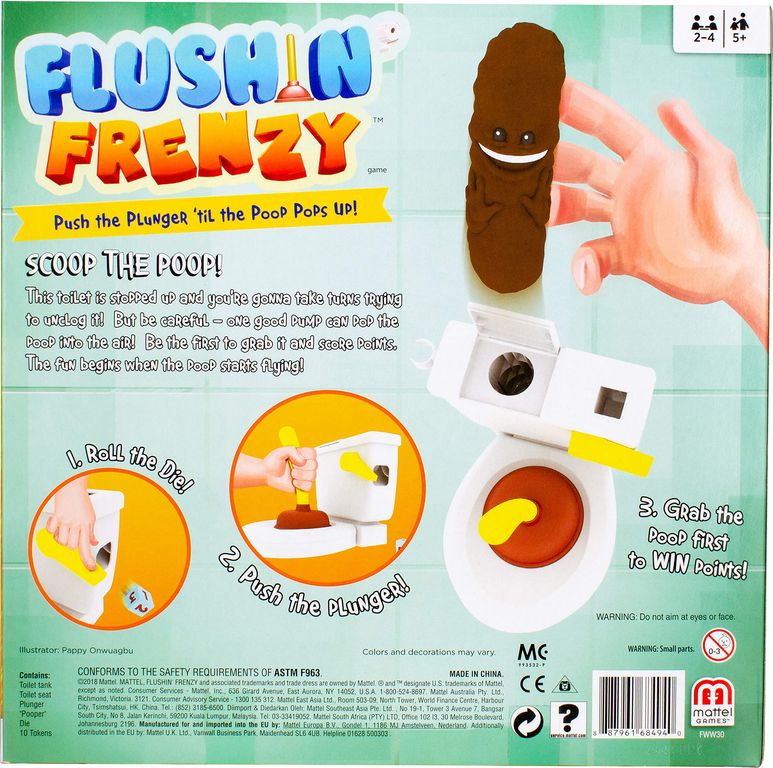 Flushin' Frenzy parte posterior de la caja