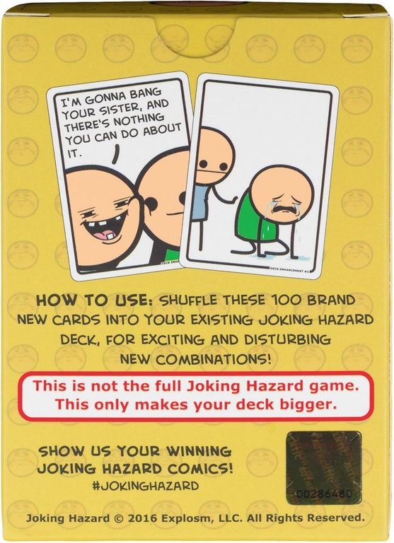 Joking Hazard: Deck Enhancement #2 back of the box