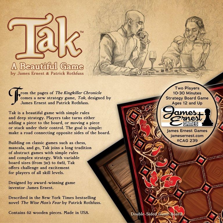 Tak: Un hermoso juego. parte posterior de la caja